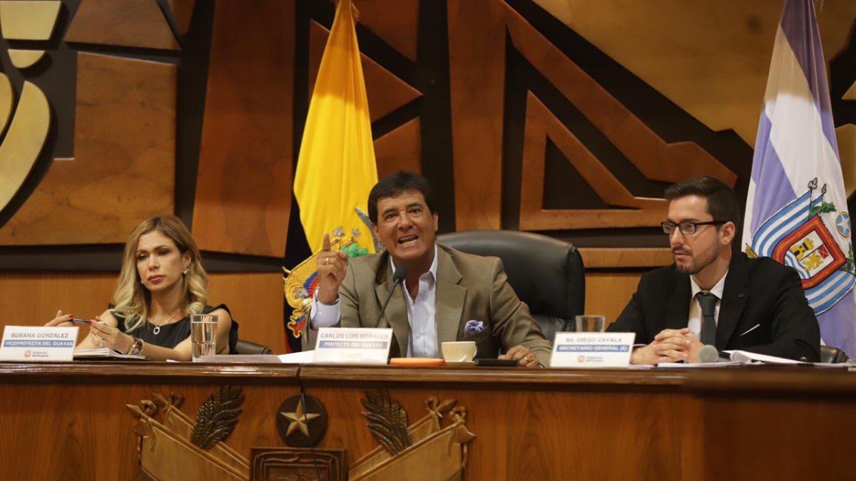 El prefecto Carlos Luis Morales explicó la situación financiera del Consejo Provincial del Guayas.