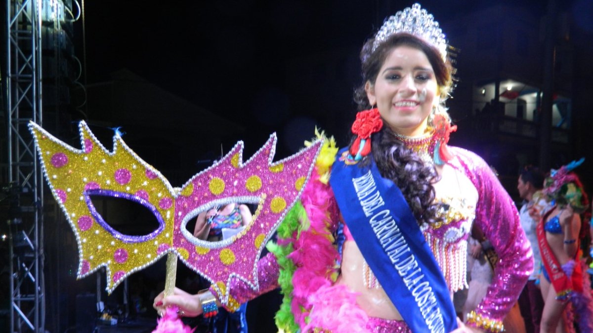 María Panchana ganó el título de reina del Carnaval.