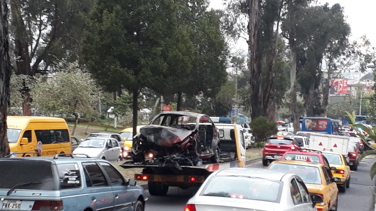 Así quedó el vehículo tras el accidente.