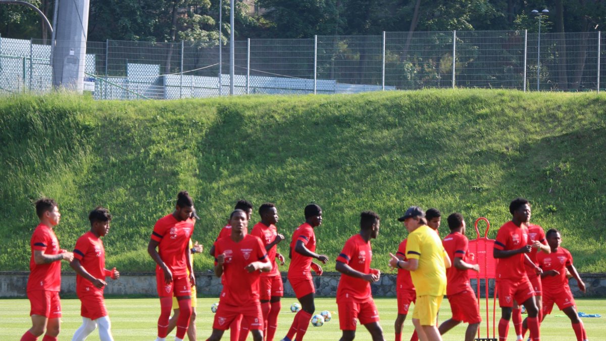 La jornada fue en la cancha de Lechia 2, un country club de tenis ubicado a quince minutos del hotel donde está la tricolor.
