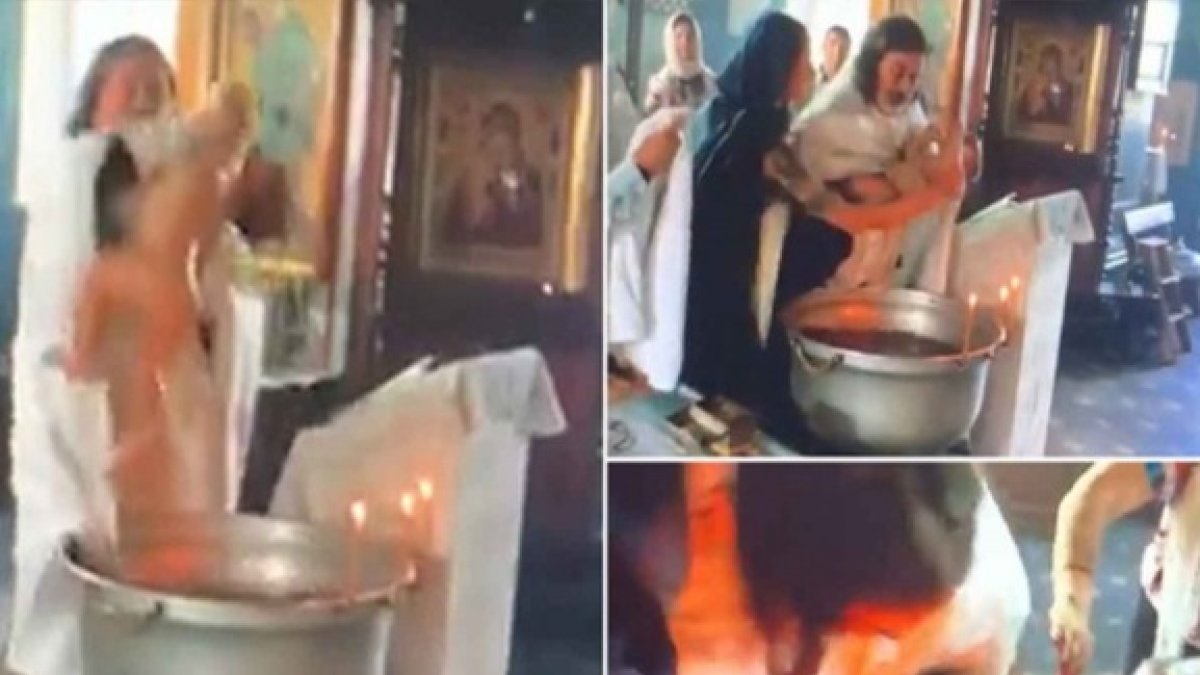 El sacerdote lleva 26 años bautizando bebés en Rusia.