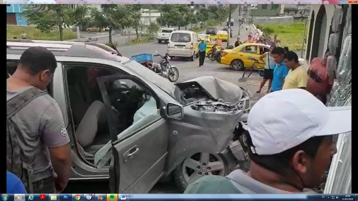 Captura de video. Choque ocurrido la tarde de este 11 de marzo.