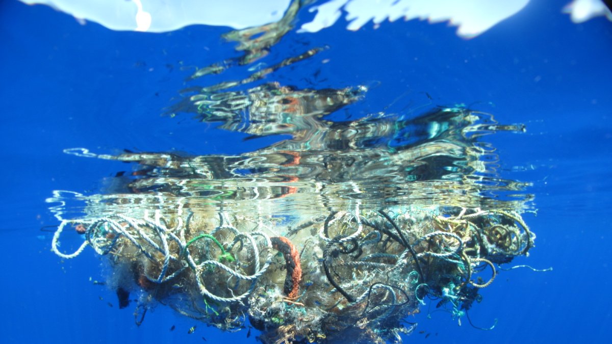 Una acumulación de residuos plásticos en el Pacífico.