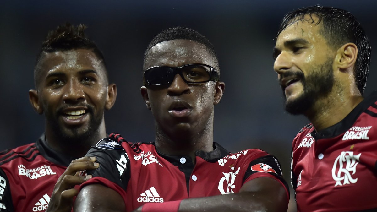 El brasileño, cuando le marcó un doblete a Emelec en 2018.