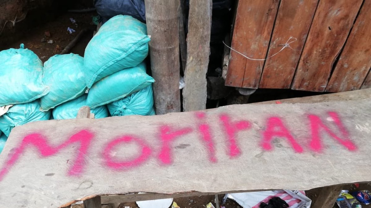 Los mensajes aparecieron en algunas partes de la zona minera Buenos Aires.