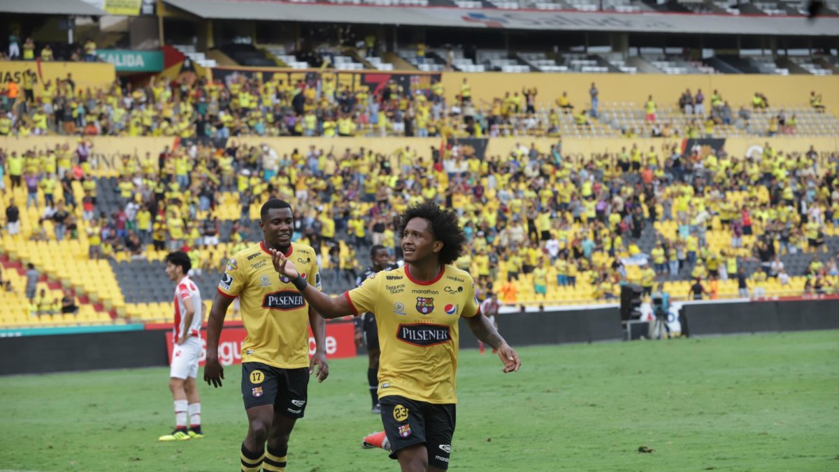 Barcelona en el encuentro frente a Técnico Universitario el pasado 2 de diciembre de 2018.
