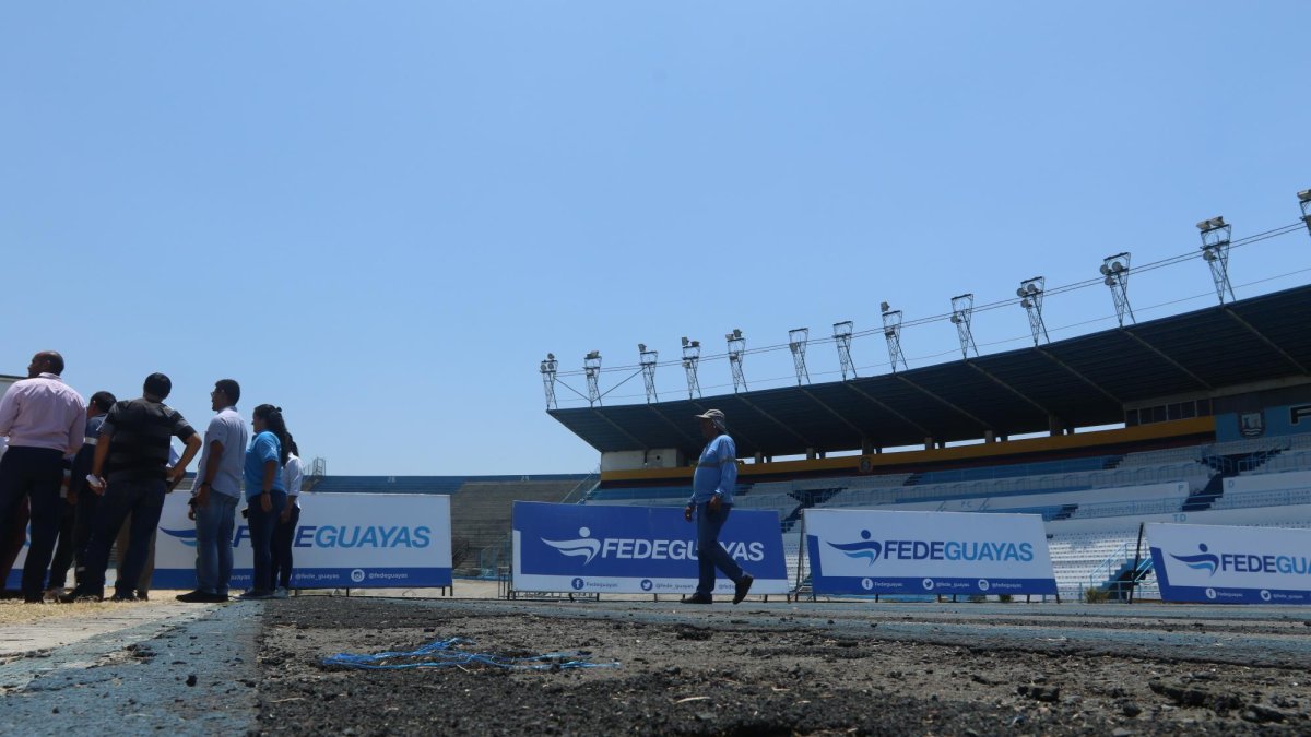 Carlos Knezevich, director de Infraestructura de Fedeguayas explicó que en la pista se usarán aproximadamente 6.000 metros cuadrados de material sintético.