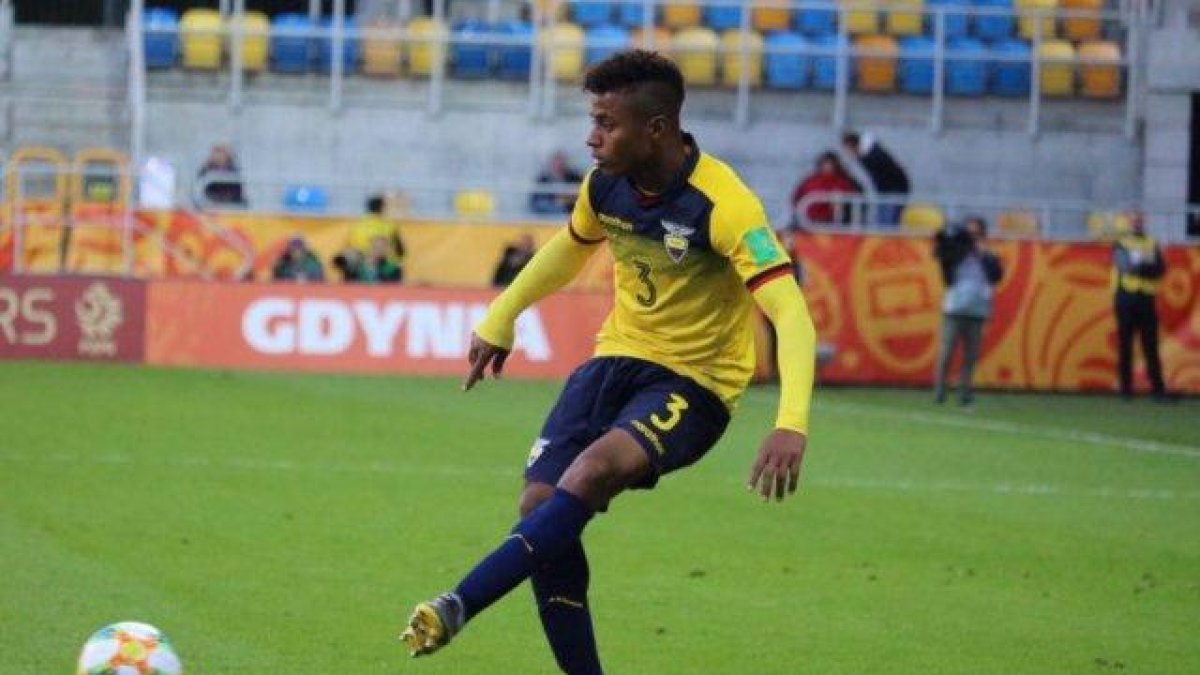 El defensa ecuatoriano fue un baluarte en la sub20 que disputó el Mundial de Polonia, en días pasados.