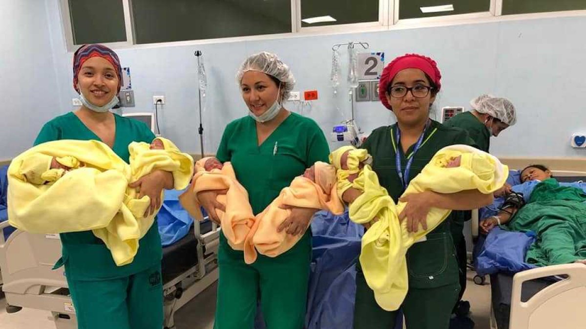 Los seis infantes están en buenas condiciones se salud.