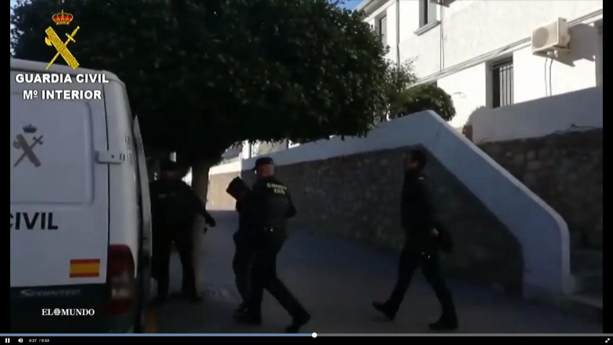 Captura de video. Imágenes de los detenidos.