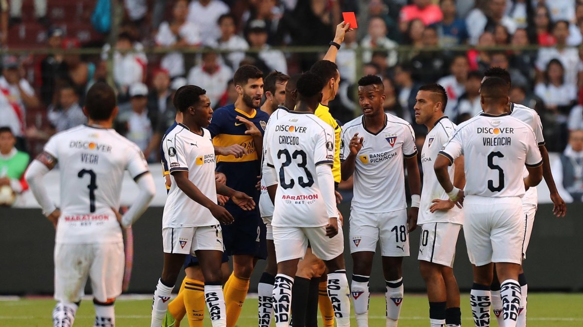 Jefferson Orejuela lamentó haber dejado a su equipo con uno menos, en el duelo de ida de los cuartos de final de la Copa Libertadores ante Boca Juniors.