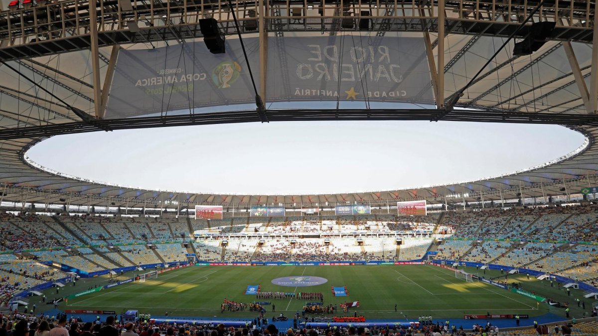 El estadio Maracaná, minutos antes del partido Paraguay - Catar.