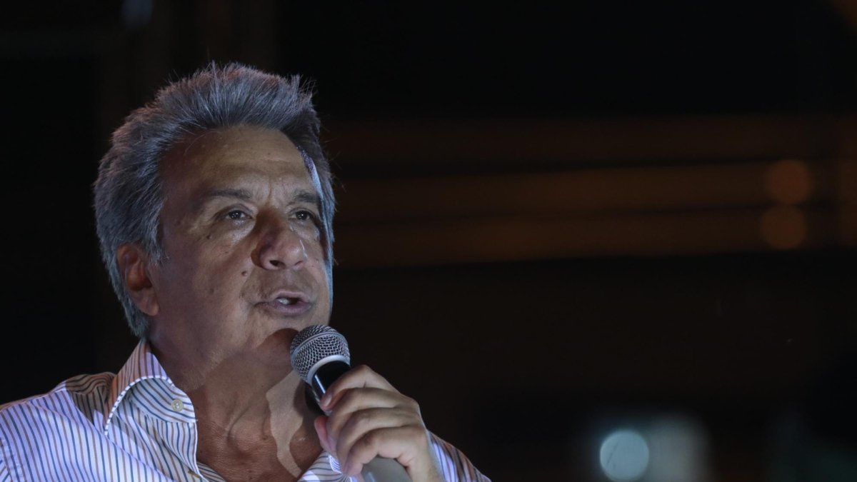 Lenín Moreno en el cierre de campaña por la consulta popular.