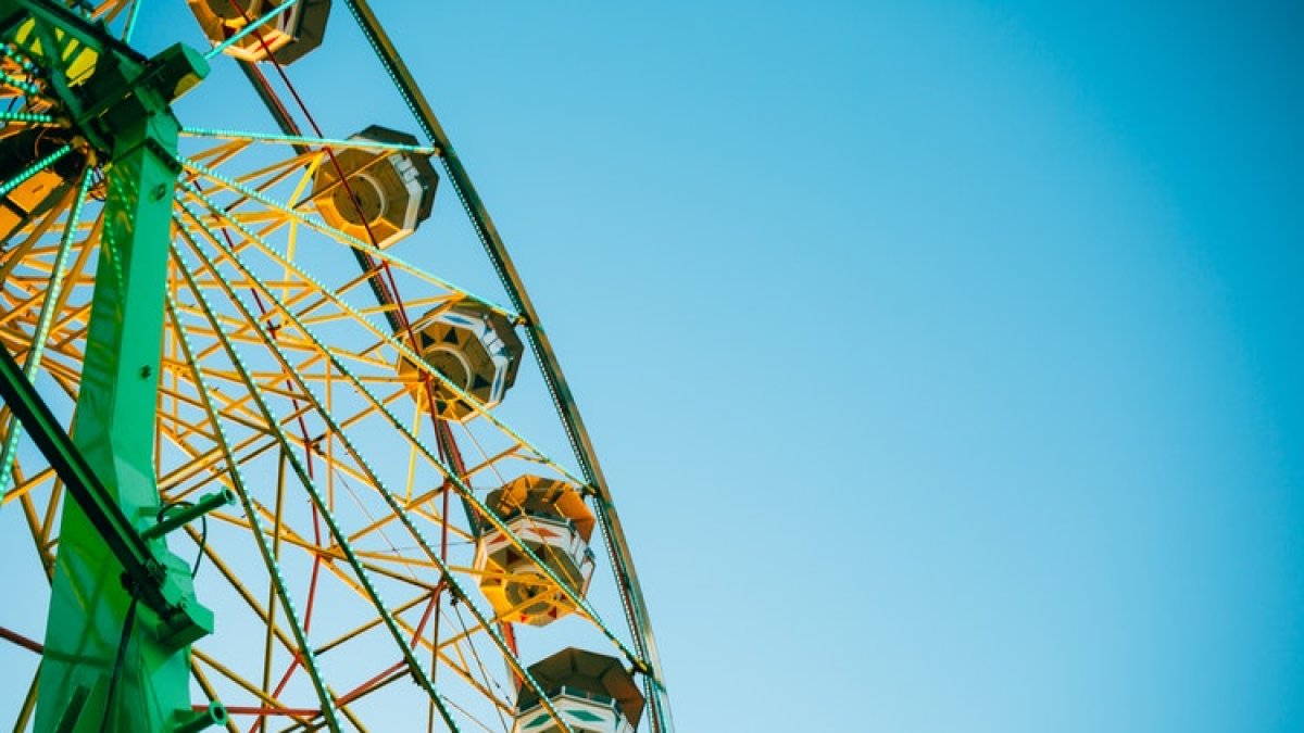 La madre lo dejó subir solo a la atracción.