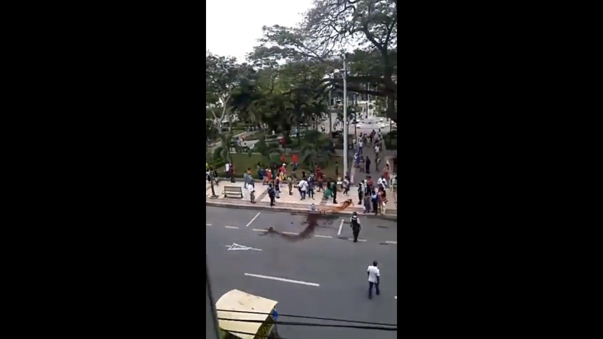 Captura de pantalla del video difundido en Twitter.