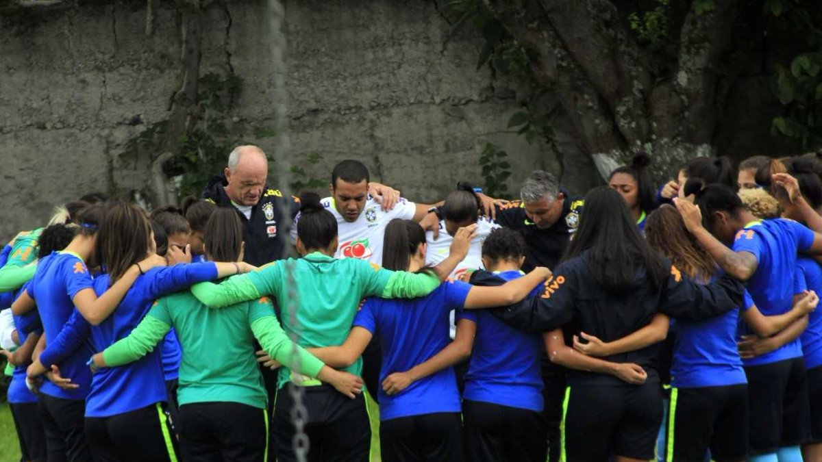 Entrenamiento de la Selección Femenina de Brasi.