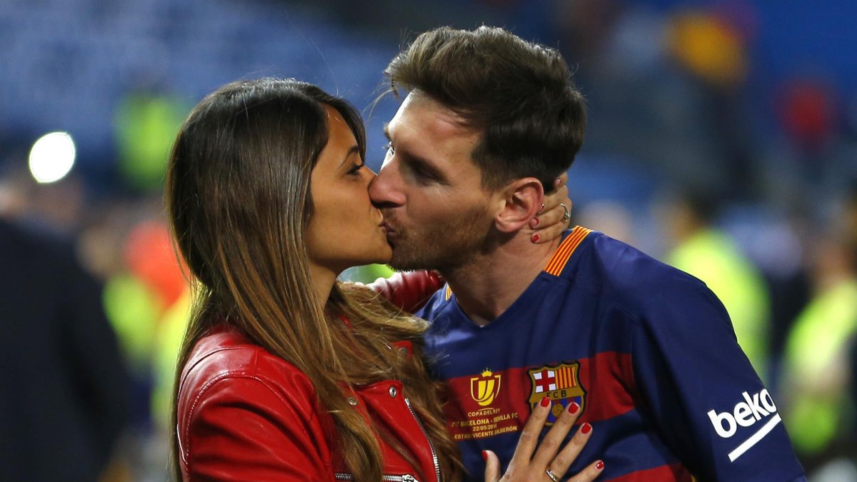 Lionel Messi y Antonella Rocuzzo.