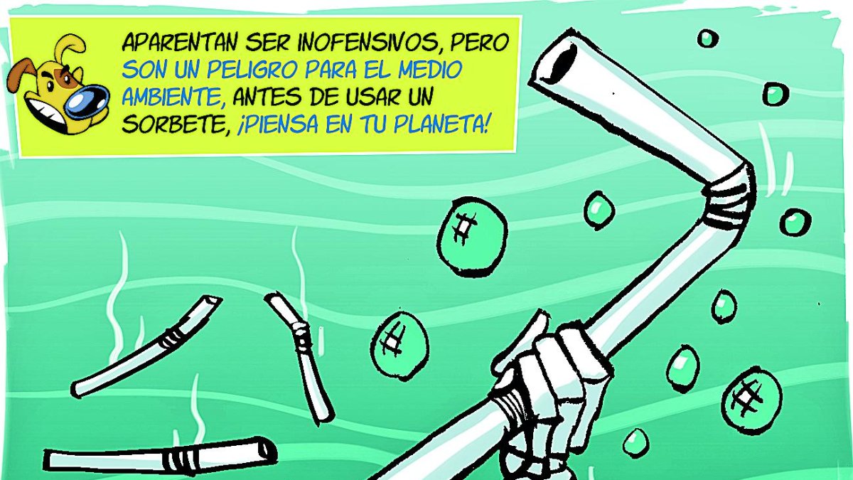 ...Campaña mundial contra el sorbete de plástico...