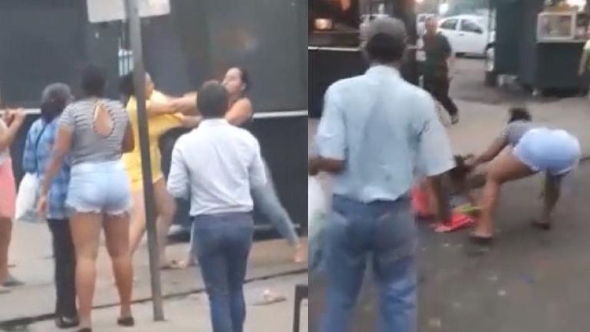 Las personas observaron el altercado sin intervenir.