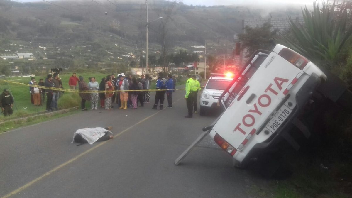 El accidente ocurrió en Pelileo.