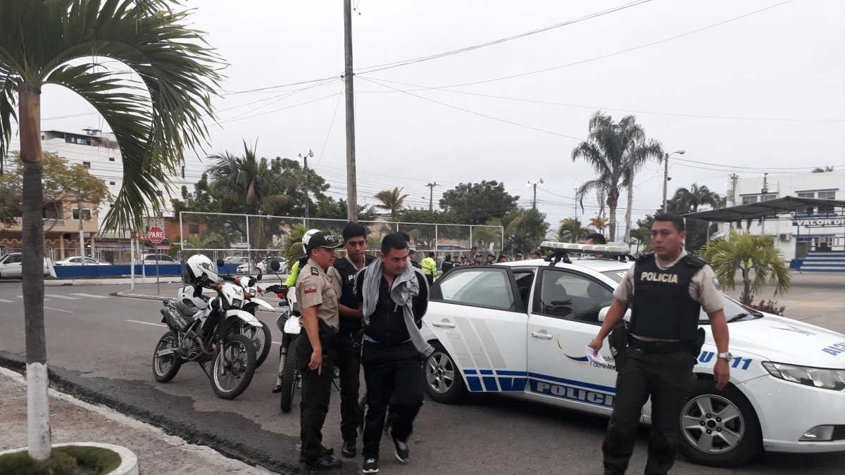 Los presuntos asaltantes fueron llevados a la audiencia de formulación de cargos.