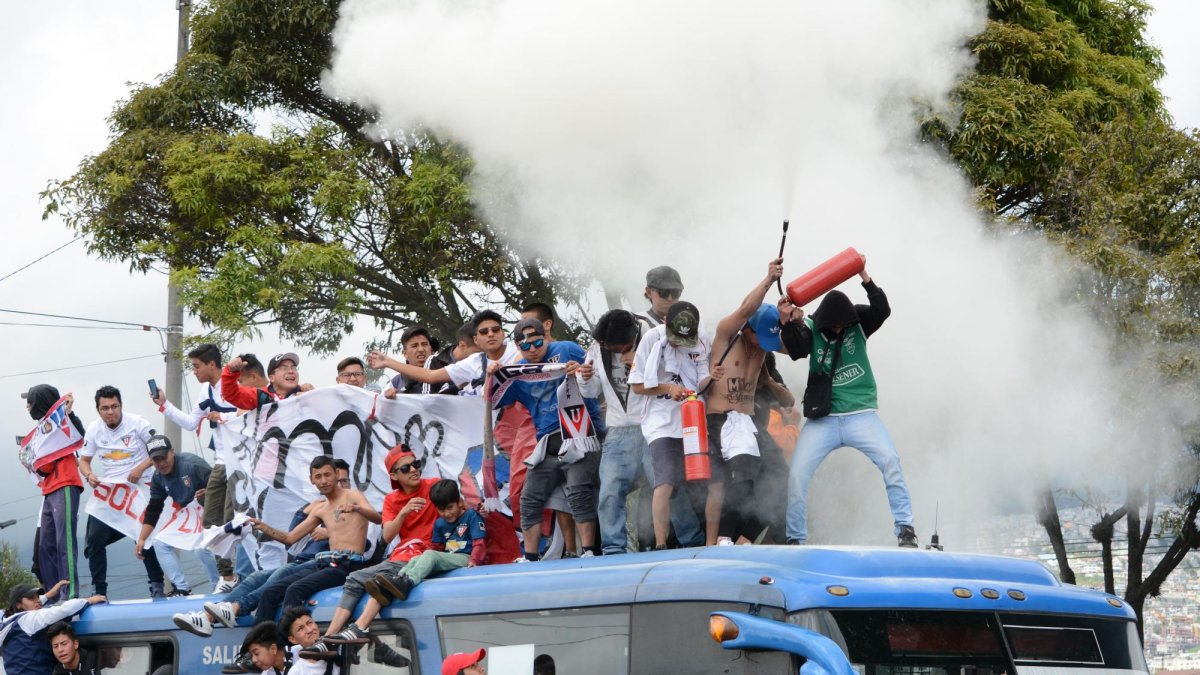 Esta fiesta se desarrolló horas previas al partido entre Liga de Quito e Independiente del Valle.