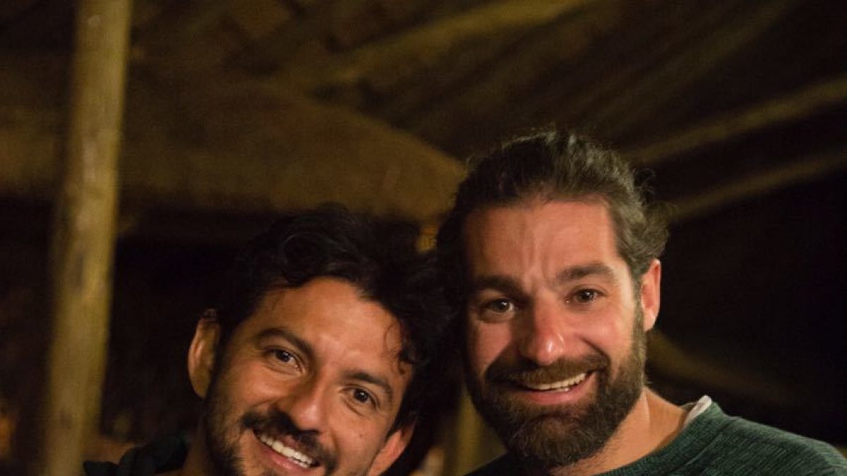 Millán Ludeña (izquierda) junto al uruguayo Oliver Garland, director del documental.
