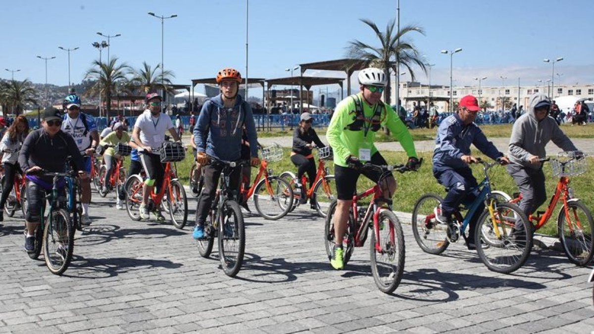 La cicleada llegó hasta la Plaza Quitumbe.