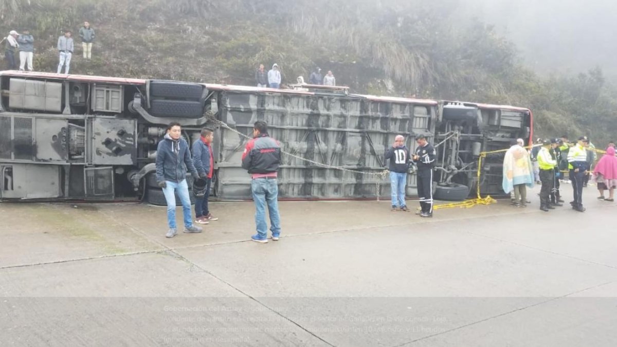En el accidente se dio en la entrada a Jima, sector de Gañadel.