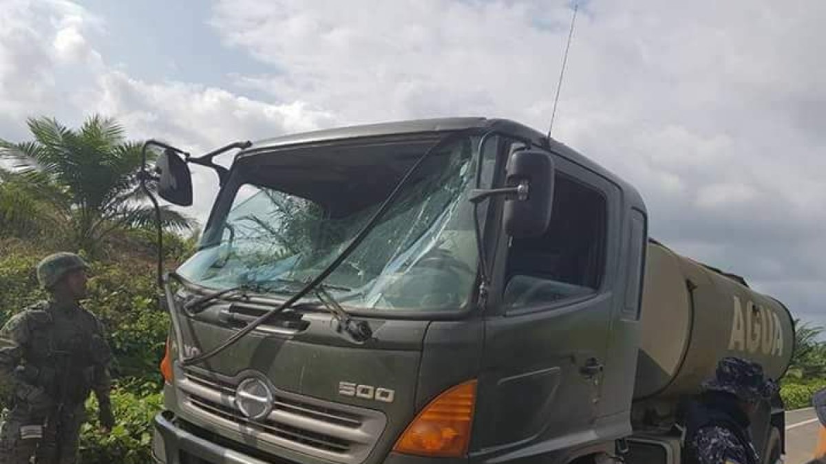 Según información del Comando responsable del patrullaje en dicha provincia, a las 16H00 un tanquero de agua militar ecuatoriano iba retornando desde Mataje hacia San Lorenzo.