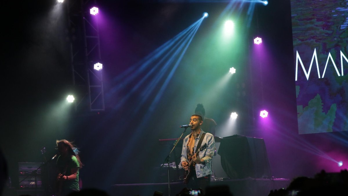 El Centro de Convenciones de Guayaquil fue el escenario del concierto de Manuel Medrano y Santiago Cruz.