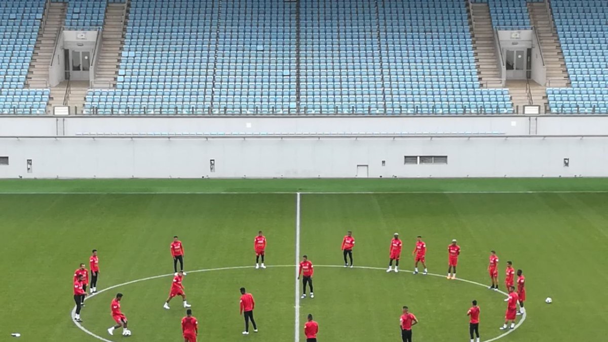 Entrenamiento de la selección peruana.