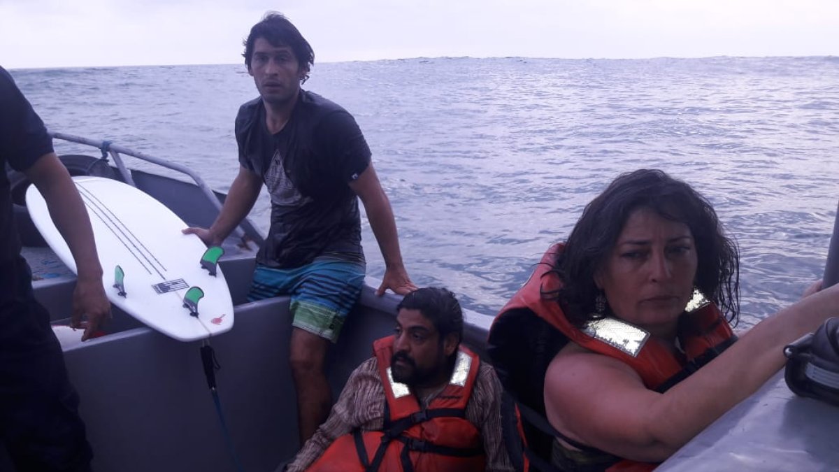 Los turistas solo tuvieron leves heridas por lo rocoso del terreno.