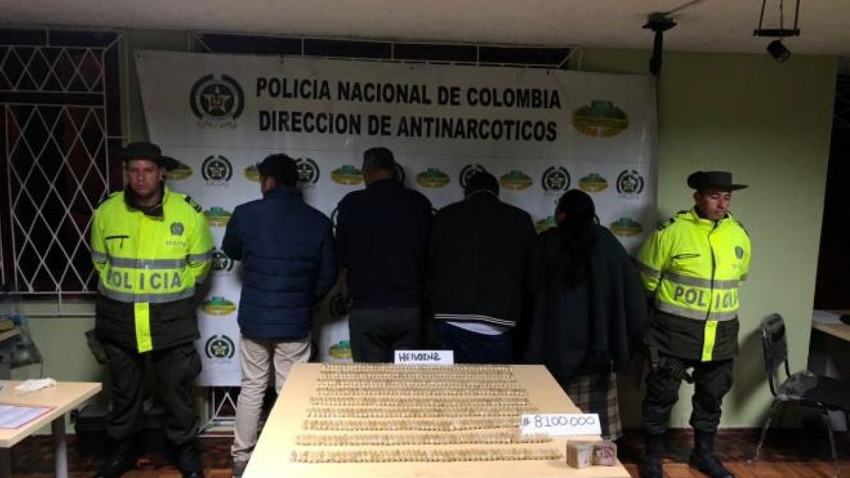 El cargamento fue detectado en Nariño. Fueron 450 dediles de heroína.