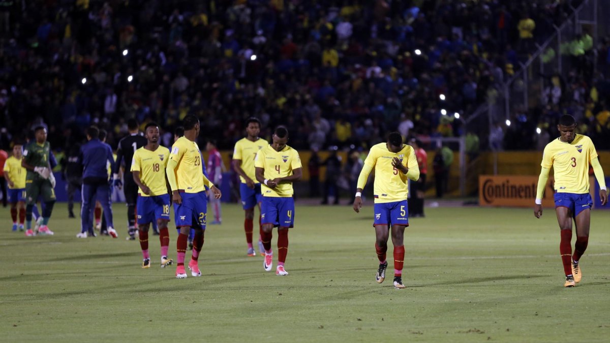 Jugadores de la Selección Nacional de fútbol de Ecuador.