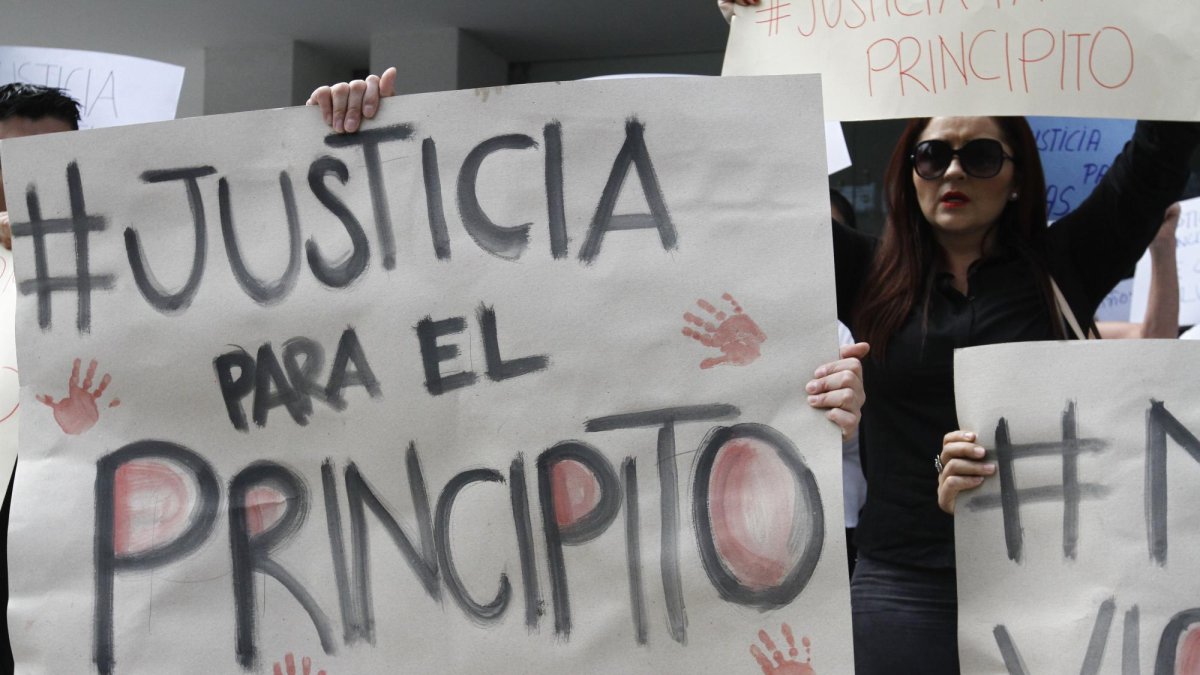 Protestas en febrero de 2017 para reclamar justicia por el niño abusado.