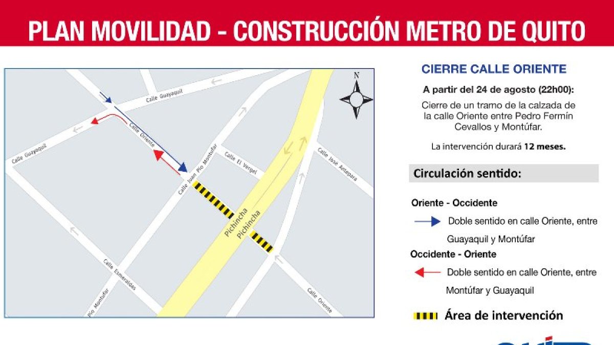 Este cierre no impedirá la circulación peatonal ni vehicular de los residentes de la zona.
