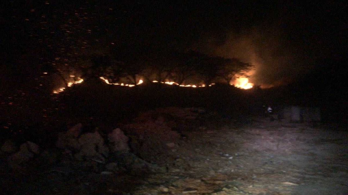 Imágenes del incendio en Vía a la Costa