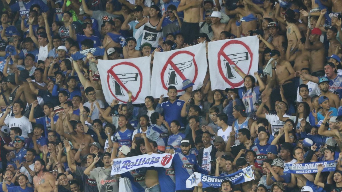 “Necesitamos ya una Ley fuerte y sancionadora, que sea drástica, porque al momento, si se descubre que alguien está ingresando bengalas y hasta bombas”, dijo Carlos Villacís, presidente de la FEF.