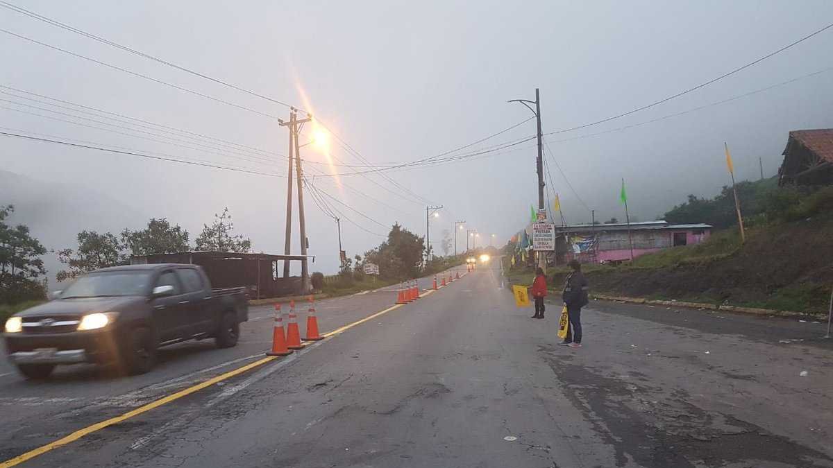La vía se encuentra habilitada desde las 06:00.