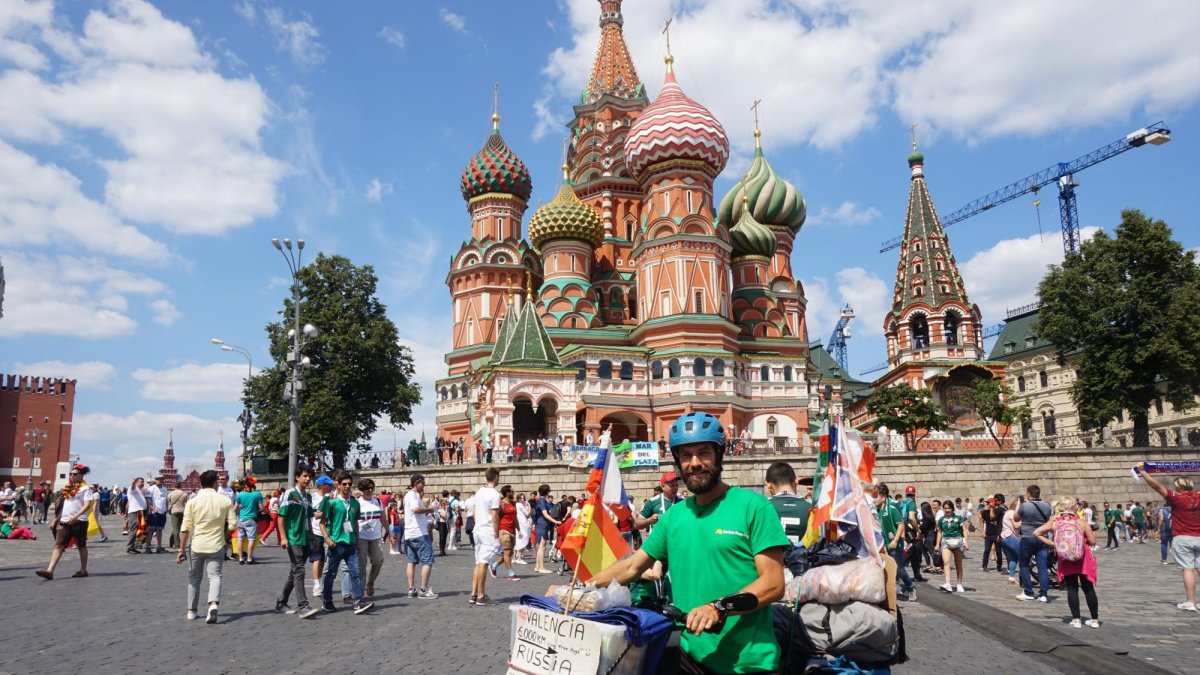 La Plaza Roja fue la meta que con tanto esfuerzo alcanzó.