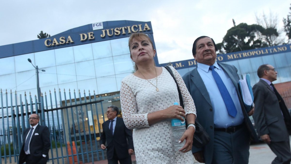 Alexandra Córdova, madre de David Romo, en la audiencia por el caso de desaparición de su hijo en 2017.