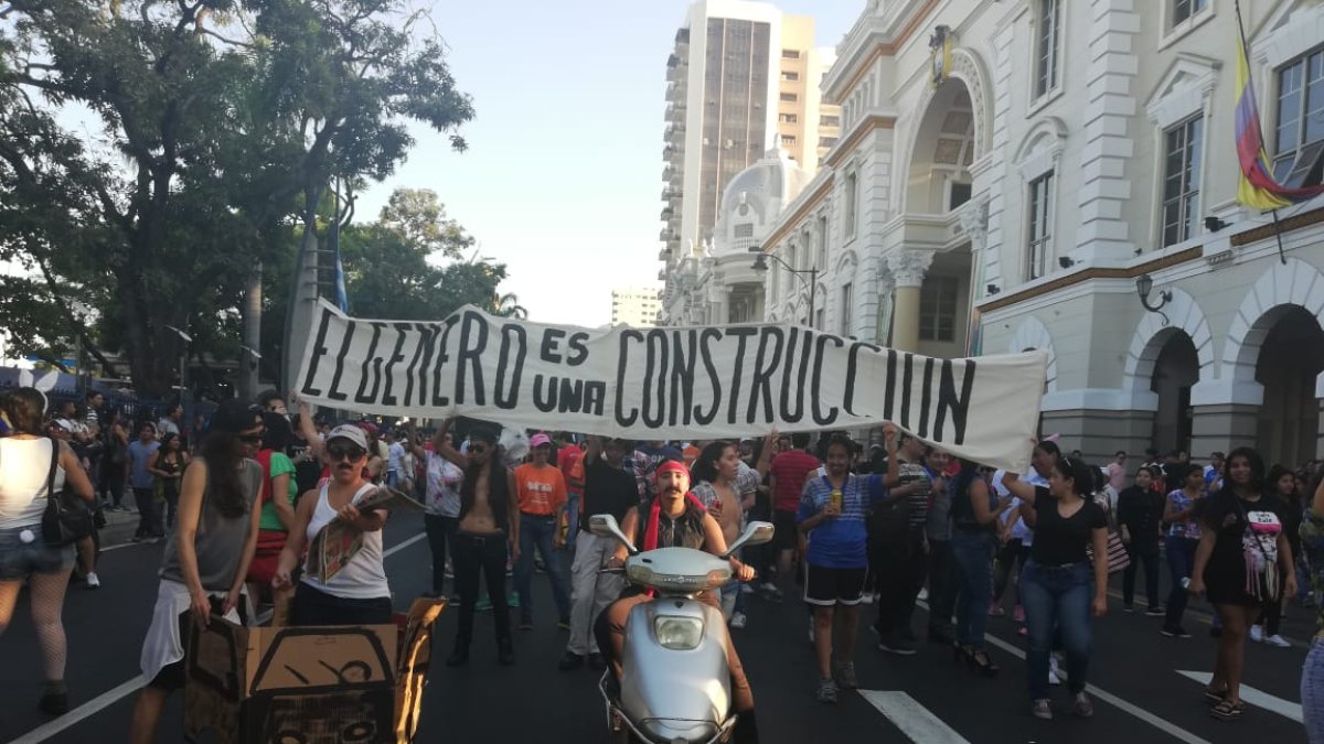 Imagenes de la marcha del orgullo LGBTI en Guayaquil.