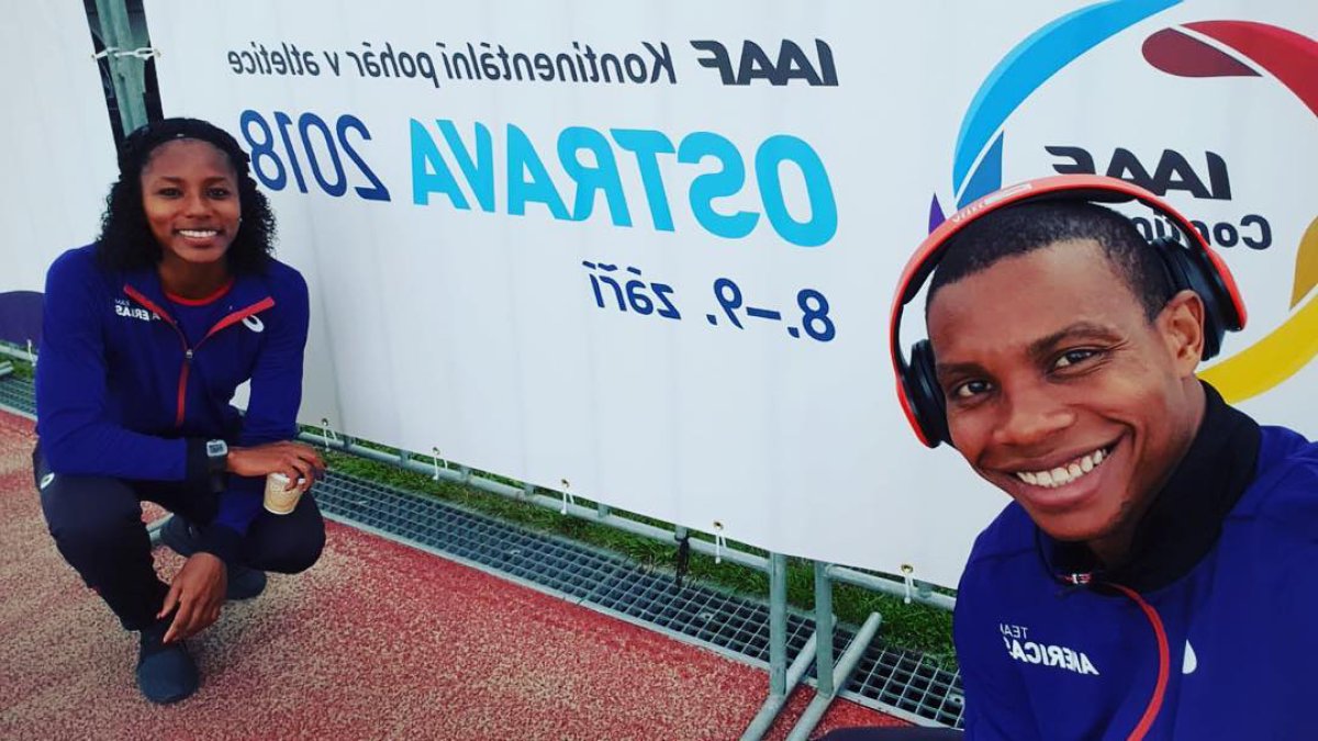 El compatriota Alex Quiñónez también fue parte de la cita y destacó en los 200 metros planos.