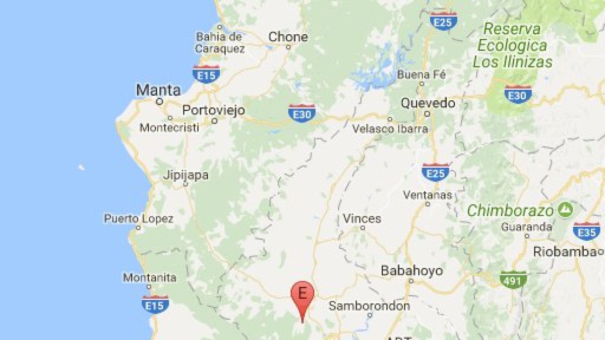 Epicentro del sismo.