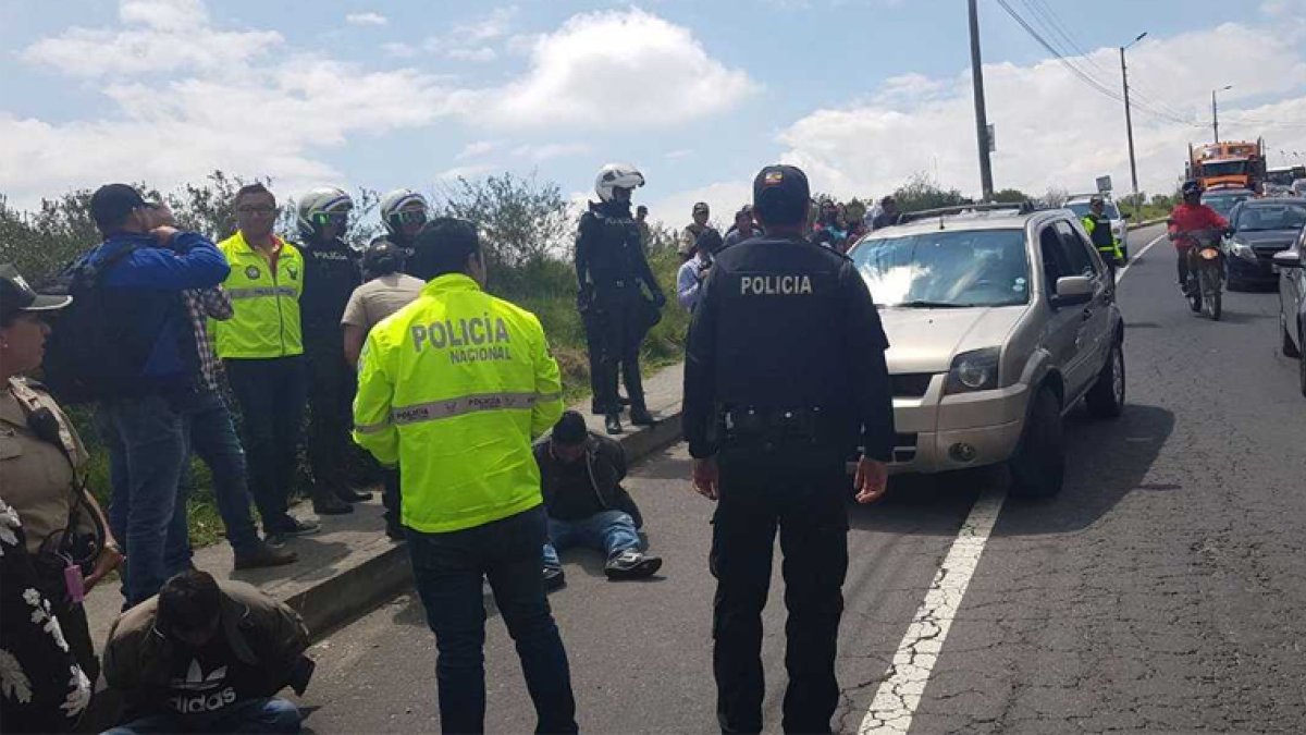 Los pillos fueron interceptados por la policía