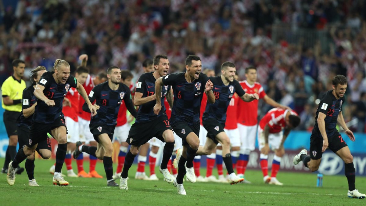 En la tanda de penaltis en la que fallaron Fedor Smolov y Mario Fernandes, por Rusia, y Kovacic por Croacia. Ivan Rakitic marcó el definitivo.