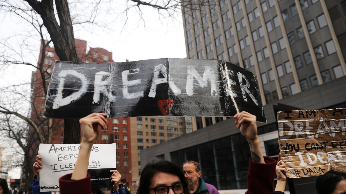 Protestas en Nueva York por la cancelación de DACA.