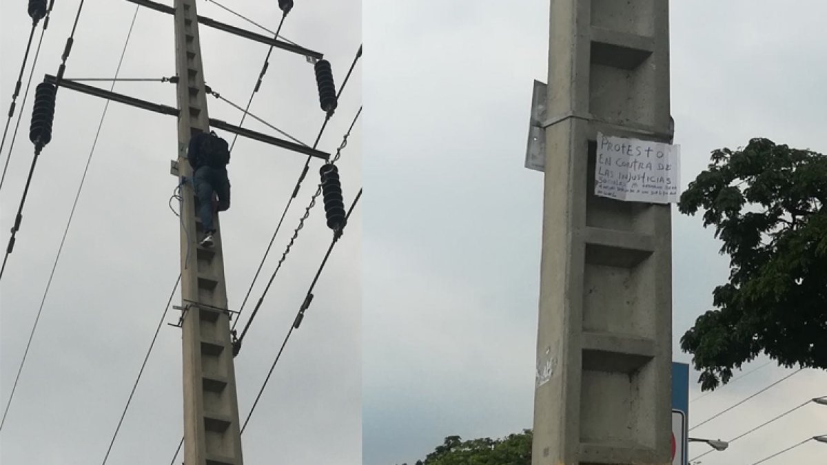 Un hombre paralizó el tránsito por un supuesto intento de suicidio.