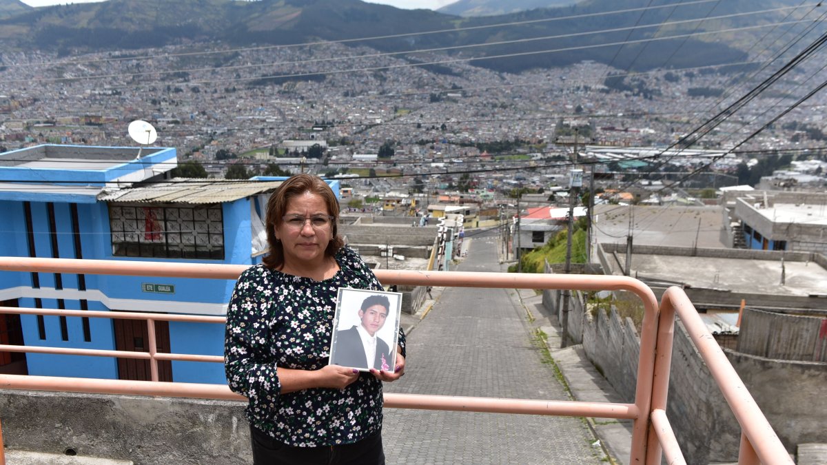 La calle con el nombre del chico queda a tres cuadras de su casa en La Argelia, sur de Quito.